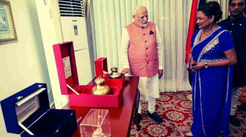 PM Modi Sends Sacred Gifts to Trinidad and Tobago's Prime Minister, Strengthening Cultural Ties